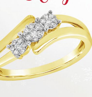 10K Yellow Gold 0.15 CTW Diamond Fashion Ring