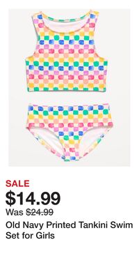 Old Navy Printed Tankini Swim Set for Girls
