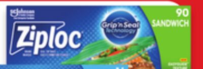 Ziploc snack, sandwich or freezer bags
