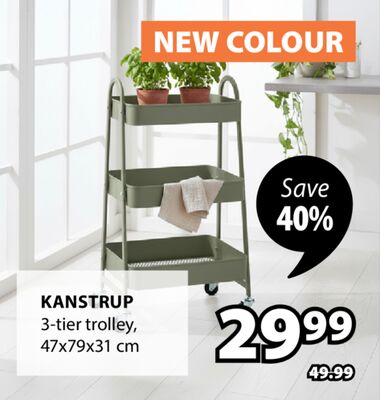 Kanstrup 3-tier trolley