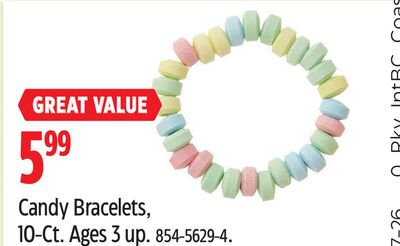 Unique Candy Bracelets, 10-Ct