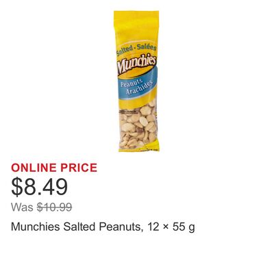 Munchies Salted Peanuts, 12 × 55 g
