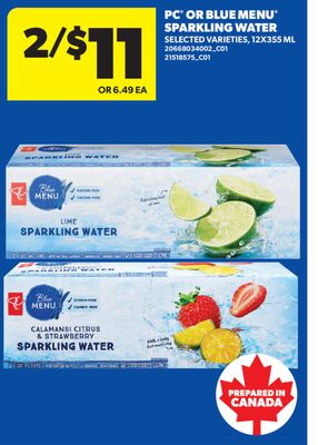 PC® OR BLUE MENU® SPARKLING WATER
