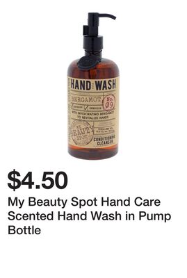My Beauty Spot Hand Care Scented Hand Wash in Pump Bottle