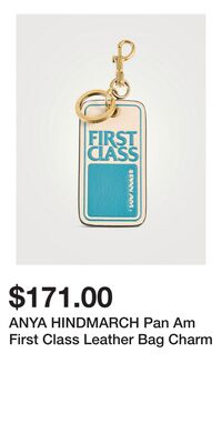 ANYA HINDMARCH Pan Am First Class Leather Bag Charm