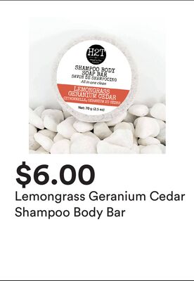 Lemongrass Geranium Cedar Shampoo Body Bar