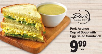 Perk Avenue Cup of Soup with Egg Salad Sandwich