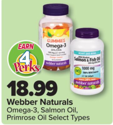 Webber Naturals Omega-3, Salmon Oil, Primrose Oil