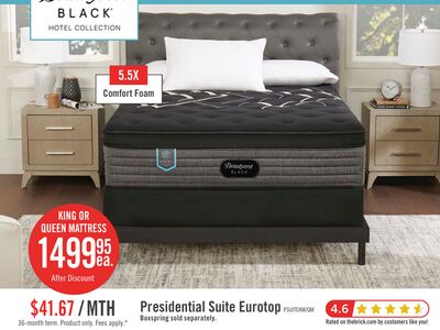 Beautyrest Black Hotel Presidential Suite Eurotop Medium King Mattress