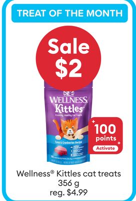 Sale $2 Wellness® Kittles cat treats 356 g