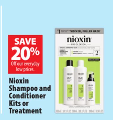 Nioxin Shampoo and Conditioner Kits or Treatment