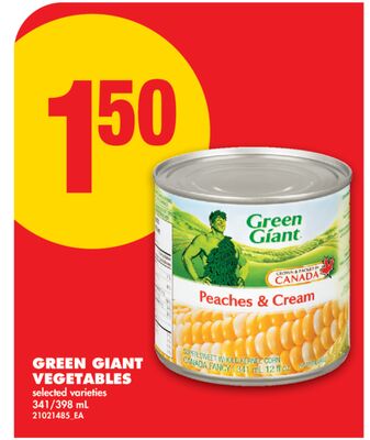 GREEN GIANT VEGETABLES, 341/398 mL