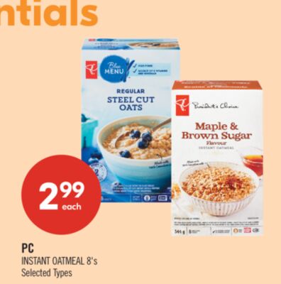 PC INSTANT OATMEAL 8's