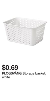 PLOGSVÄNG Storage basket, white