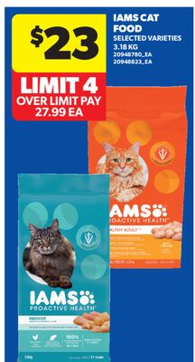 IAMS CAT FOOD, 3.18 KG