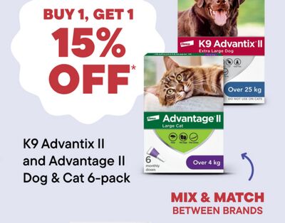 K9 Advantix II and Advantage II Dog & Cat 6-pack