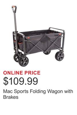 Mac Sports Folding Wagon with Brakes