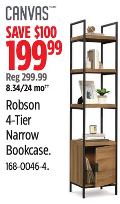 CANVAS Robson 4-Tier Narrow Bookcase