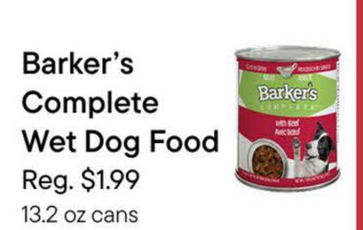 Barker's Complete Wet Dog Food