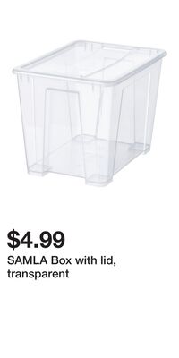 SAMLA Box with lid, transparent