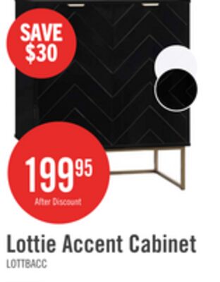 Lottie 28.5" 2-Door Accent Cabinet - Glossy Black