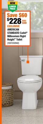 Exclusive Standard Cadet Millennium Right Height Toilet