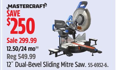 MASTERCRAFT 12˝ Dual-Bevel Sliding Mitre Saw.