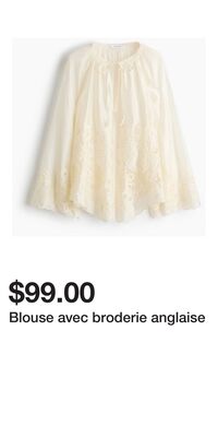 Blouse avec broderie anglaise