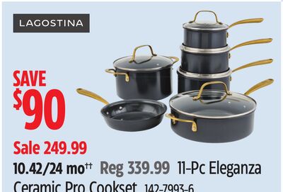 Lagostina 11-Pc Eleganza Ceramic Pro Cookset
