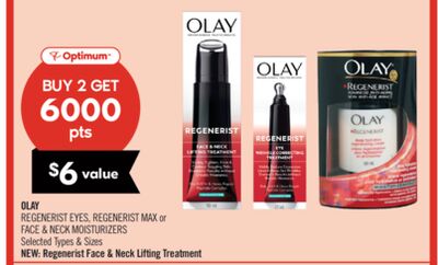 OLAY REGENERIST EYES, REGENERIST MAX or FACE & NECK MOISTURIZERS