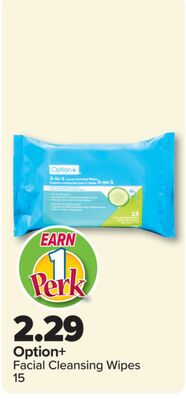 Option+ Facial Cleansing Wipes