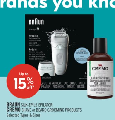 BRAUN SILK-EPIL5 EPILATOR, CREMO SHAVE or BEARD GROOMING PRODUCTS