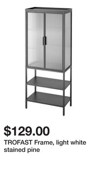 TROFAST Frame, light white stained pine