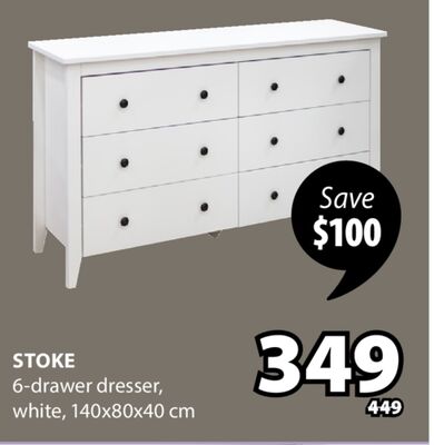 STOKE 6-drawer dresser