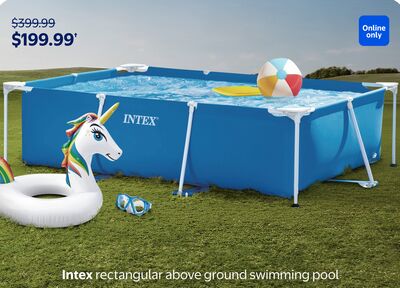 Intex rectangular above ground swimming pool