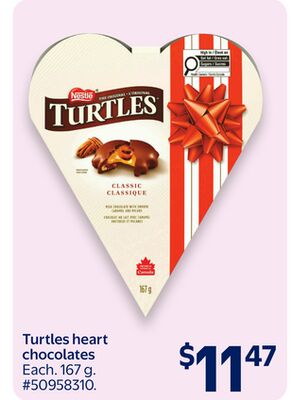 Turtles heart chocolates