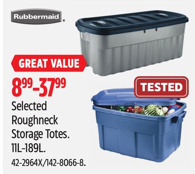 Rubbermaid Selected Roughneck Storage Totes