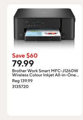 Brother Work Smart MFC-J1260W Wireless Colour Inkjet All-in-One Printer