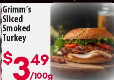 Grimm's Sliced Smoked Turkey