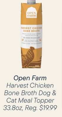 Open Farm Harvest Chicken Bone Broth Dog & Cat Meal Topper