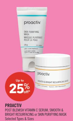 PROACTIV POST BLEMISH VITAMIN C SERUM, SMOOTH & BRIGHT RESURFACING or SKIN PURIFYING MASK