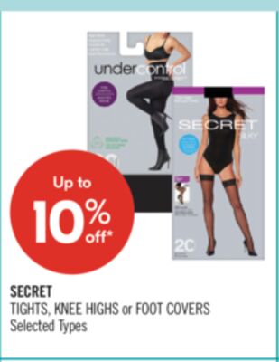 SECRET TIGHTS, KNEE HIGHS or FOOT COVERS