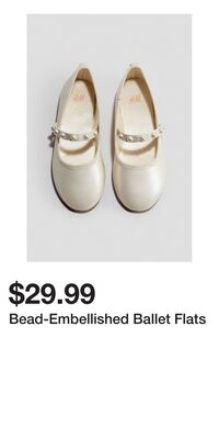 Bead-Embellished Ballet Flats
