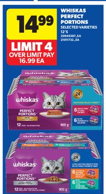 WHISKAS PERFECT PORTIONS, 12'S