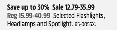 Energizer Selected Flashlights, Headlamps and Spotlight
