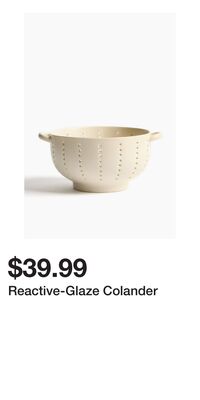Reactive-Glaze Colander