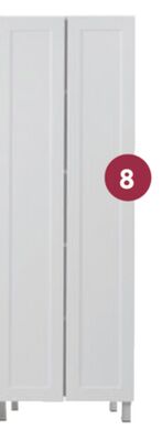 White Shaker Cabinetry- Pantry. 2 door.