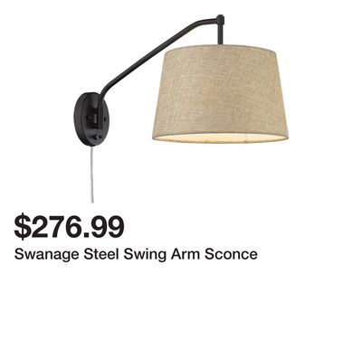 Swanage Steel Swing Arm Sconce