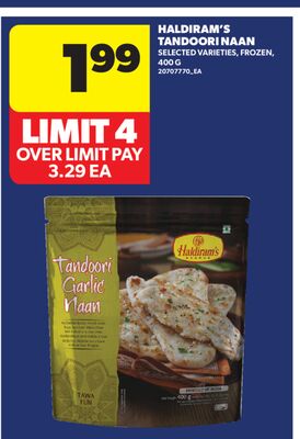 HALDIRAM'S TANDOORI NAAN, 400 G