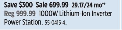 Noma 1000W Lithium-Ion Inverter Power Station.